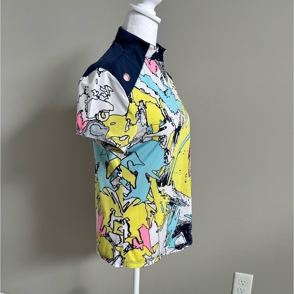 Jamie Sadock Colorful Golf Top Size Small - Picture 2 of 7